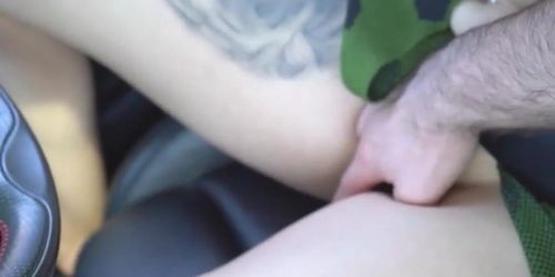 Mydirtyhobby - hanna secret getting teased while in a drive thru naked big boobs milf blowjob
