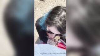 Rebecca Crow katsandcrows OnlyFans blowjob