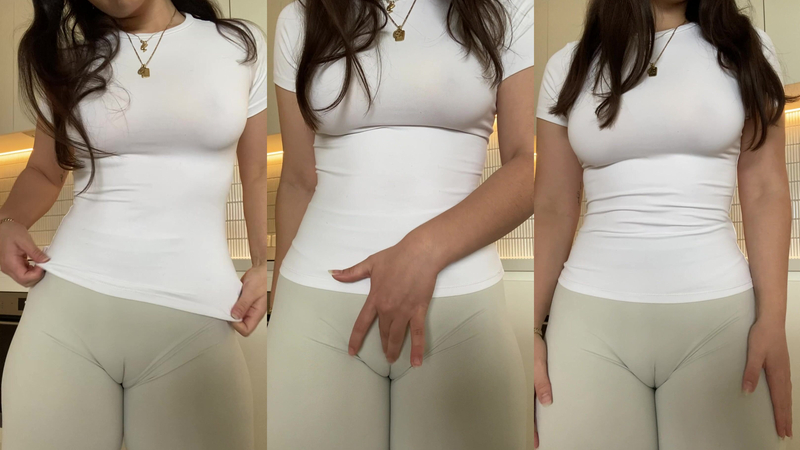 Lilith Cavaliere's Cameltoe Tease