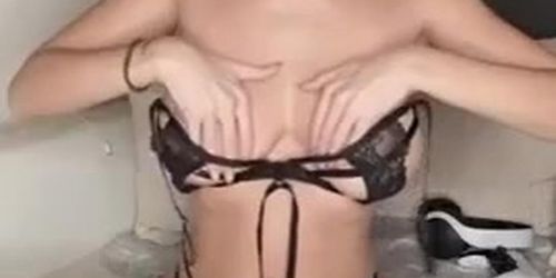 Mila ruby - Topless titplay and BBC dildo blowjob (Milla Vincent, Ruby Jewel)