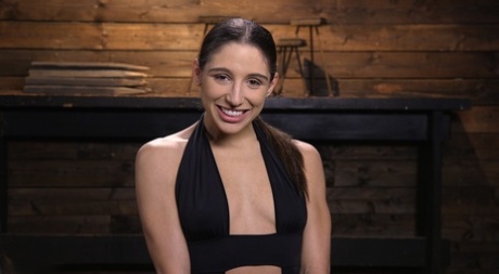 Pretty brunette Abella Danger gets punished with a vibrator in bondage (16 photos)