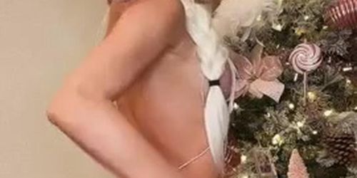 mirasjuice micro bikini and naked boobs (July Saint)