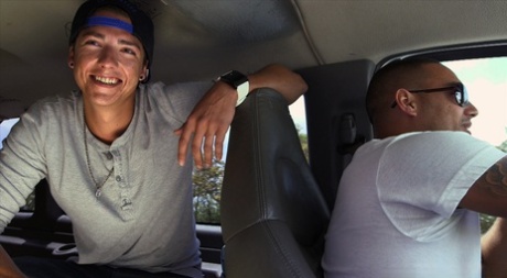 Thick blonde Anabelle Pync gets picked up and banged in the back seat of a van (21 photos)