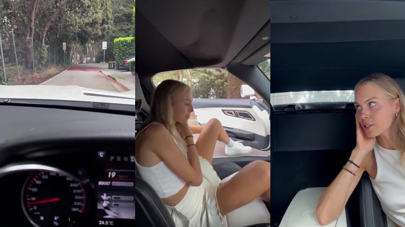 Sarah Lloyd Inside The Car BG Sextape