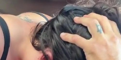 Iris Leon Deepthroat Gagging ATM Throat Pie On Hike