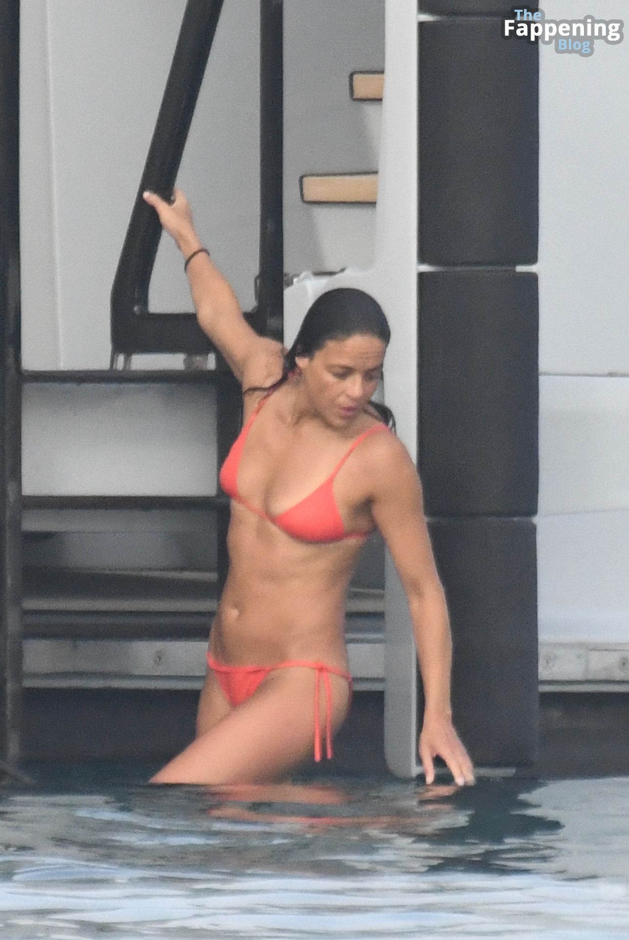 Michelle Rodriguez Flashes Her Bare Butt as She Enjoys a Playful Day on the Boat (142 Photos)